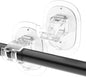 TETOU 2Pcs No Drill Curtain Rod Brackets, Self Adhesive Curtain Rod Holder, Rod Hooks Nail Free Curtain Hangers for Bathroom Bedroom Livingroom Kitchen Apartment - Transparent