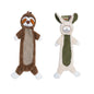TETOU 2Pcs Dog Chew Toys for Aggressive Chewers,No Stuffing Crinkle Squeaky Dog Toys for Large Medium Puppy (Bunny & Sloth)