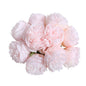 TETOU 2pack 10Heads Artificial Peony Silk Flower Fake Peony Bouquet for Wedding Party Decor - Cream White