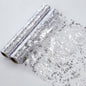 TETOU 2pcs Gold Table Runner 11*108" Sequin Glitter Foil Metallic Thin Mesh Tablecloth for Banquet Christmas Table Decor