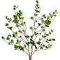 TETOU 4pcs Artificial Ficus Branches 43" Faux Leaf Spray Green Eucalytus Greenery Stems Home Office Vase Filler Decor