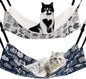 TETOU 2pcs Cat Hammock, 22.8*11.89In Large Pet Hammock Bed Adjustable Soft Sleeping Hammock for Cage Hanging Reversible Cats Puppy Small Animals