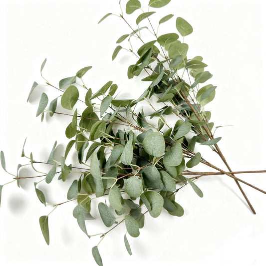 TETOU 3 Pcs 27" Artificial Eucalyptus Stems, Eucalyptus Leaf Greenery Stems Fake Plants Floral for Vase Filler Home Party Wedding Indoor Decoration