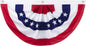TETOU 4Pcs 3 x 6 Ft American Pleated Fan Flag, USA Patriotic Half Fan Bunting Flag, 4th of July Decorations Flags (Set of 4)