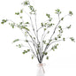 TETOU 38" Green Artificial Ficus Branches, 4 Pcs Fake Greenery Stems Faux Eucalyptus Stems Fake Maple Twigs for Home Indoor Office Wedding Vase Filler Decoration