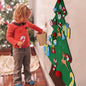 TETOU 3Ft DIY Felt Christmas Tree for Kids, Felt Xmas Tree Set with 26pcs Ornaments, Christmas Decorations Indoor Wall Hanging Kids Gift