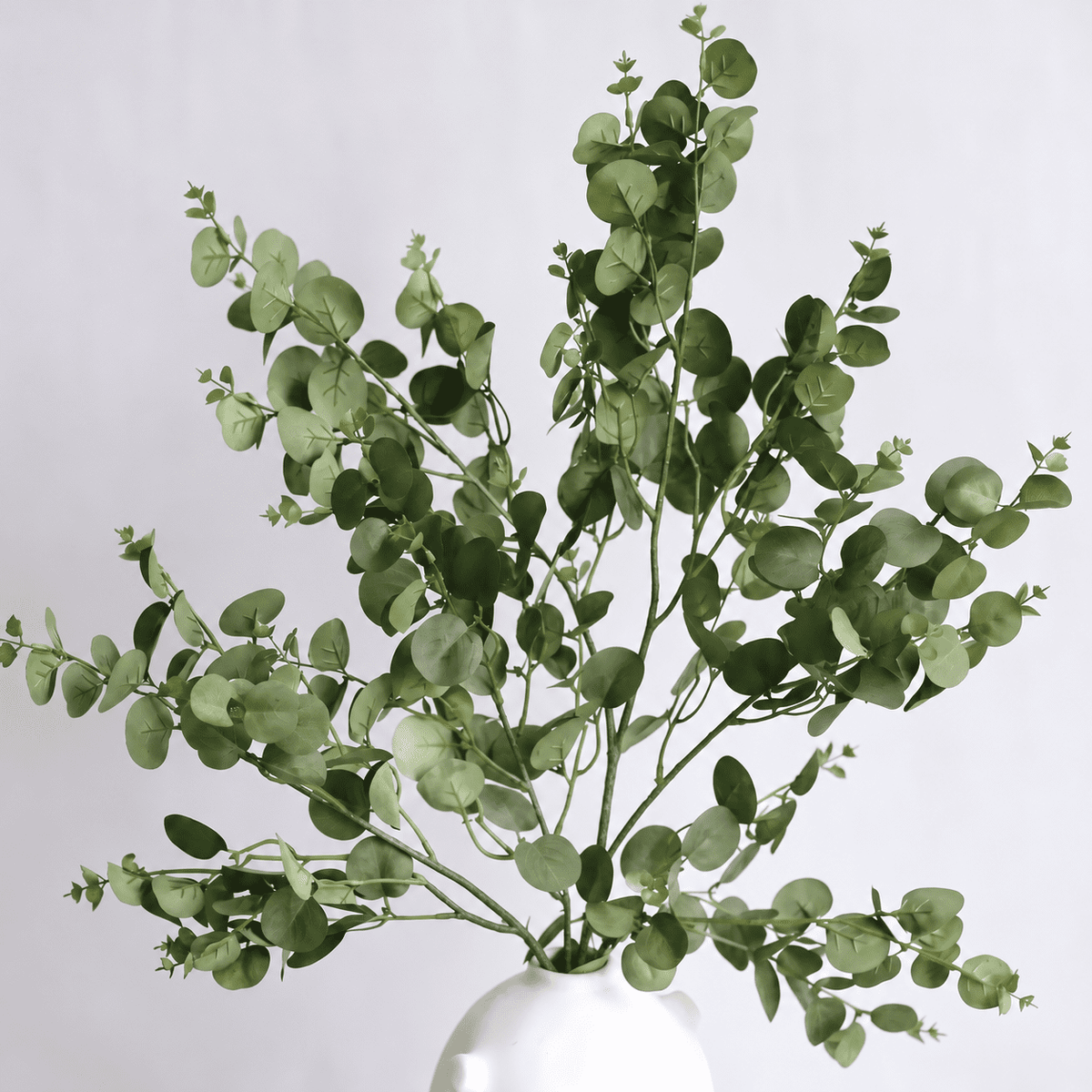 TETOU 3Pcs Green Artificial Eucalyptus Stem Plants, 30" Faux Eucalyptus Leaves Greenery Stems Branch for Vase Filler Home Office Party Wedding Garden Spring Indoor Decorations