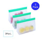TETOU Stand Up Reusable Silicone Bag, Leakproof Ziplock Food Storage Bags PEVA Freezer Bags for Sandwich Snack Vegetable Meat Cheese Lunch Marinate Food Travel