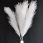TETOU 6 Stems Faux Pampas Grass 43.3" Tall Big Pompous Grass Vase Filler Home Boho Decor - Beige