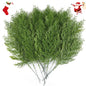 TETOU 40pcs Christmas Artificial Norfolk Cedar Sprigs Faux Cedar Spray Branches Greenery for Holiday DIY Decor