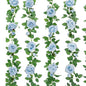 TETOU 4pcs Flower Garland, Faux Artificial Floral Garland Fake Rose Hanging Vine for Wedding Arch Garden Ceremony Background Outdoor Wall Decoration - Blue