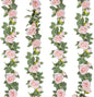 TETOU 4pcs Flower Garland, Faux Artificial Floral Garland Fake Rose Hanging Vine for Wedding Arch Garden Ceremony Background Outdoor Wall Decoration - Blue