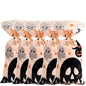 TETOU 50Pcs Hallowe'en Cellophane Treat Bags, 4.92*10.93" Multi Color Candy Bags Bats Pumpkin and Witch Halloween Goody Bags with Twist Ties for Snacks Cookies Packing Halloween Party Favor