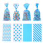 TETOU 50pcs Candy Treat Bags Plastic Cellophane Bags Goodie Bag with Twist Ties for Snack Packing Party Favor Supplies