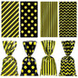 TETOU 50pcs Candy Treat Bags Plastic Cellophane Bags Goodie Bag with Twist Ties for Snack Packing Party Favor Supplies