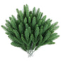 TETOU 50pcs Christmas Artificial Norfolk Pine Branches Green Cedar Sprigs Needle Garland DIY Wreath Home Decor