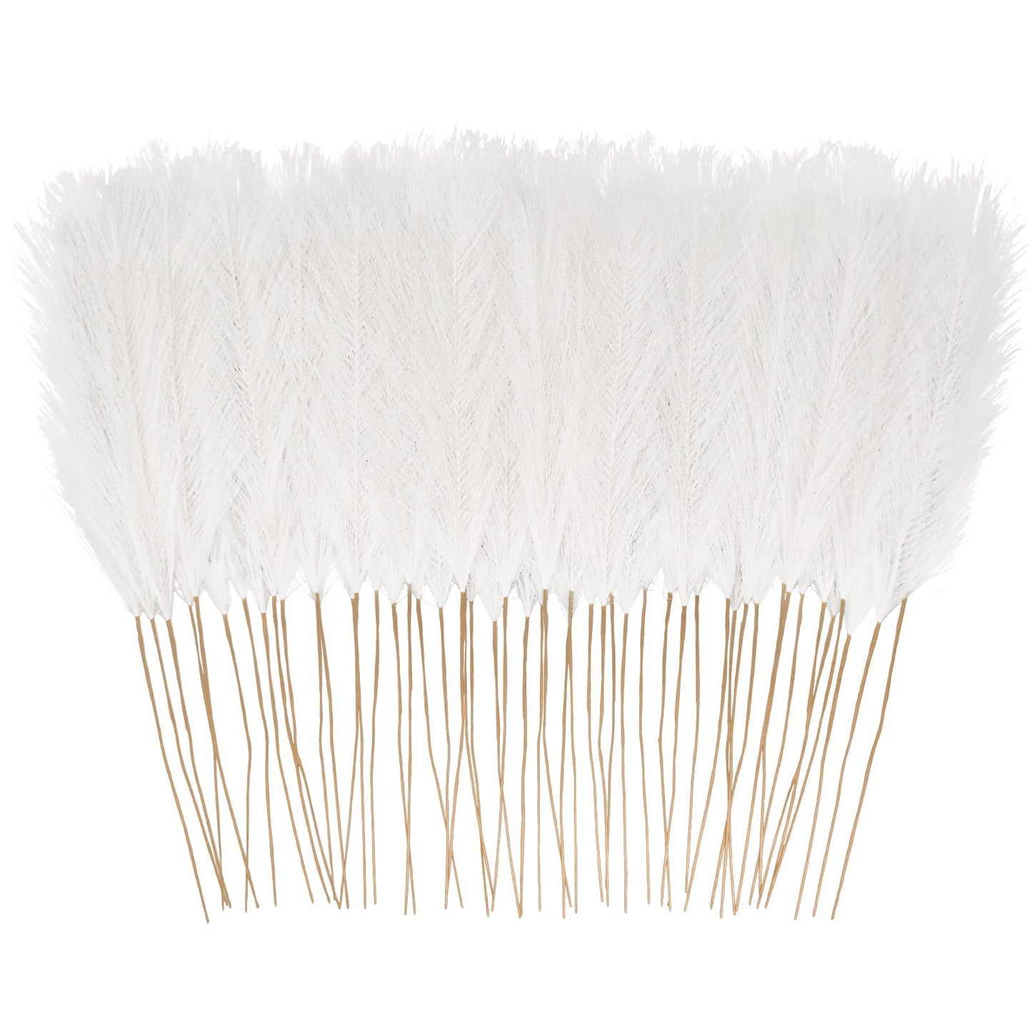 TETOU 50pcs Faux Pampas Grass 21.65" Short Vase Filler Flower Arrangement Home Wedding Boho Decor