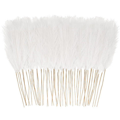 TETOU 50pcs Faux Pampas Grass 21.65" Short Vase Filler Flower Arrangement Home Wedding Boho Decor