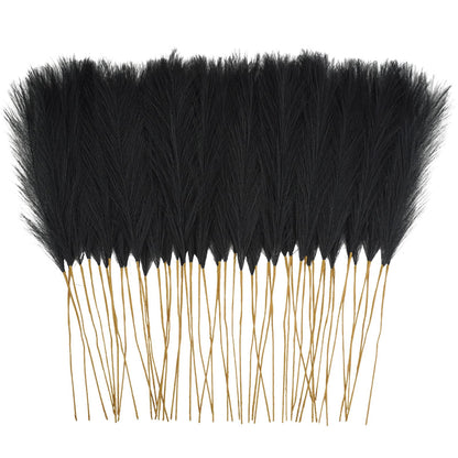 TETOU 50pcs Faux Pampas Grass 21.65" Short Vase Filler Flower Arrangement Home Wedding Boho Decor
