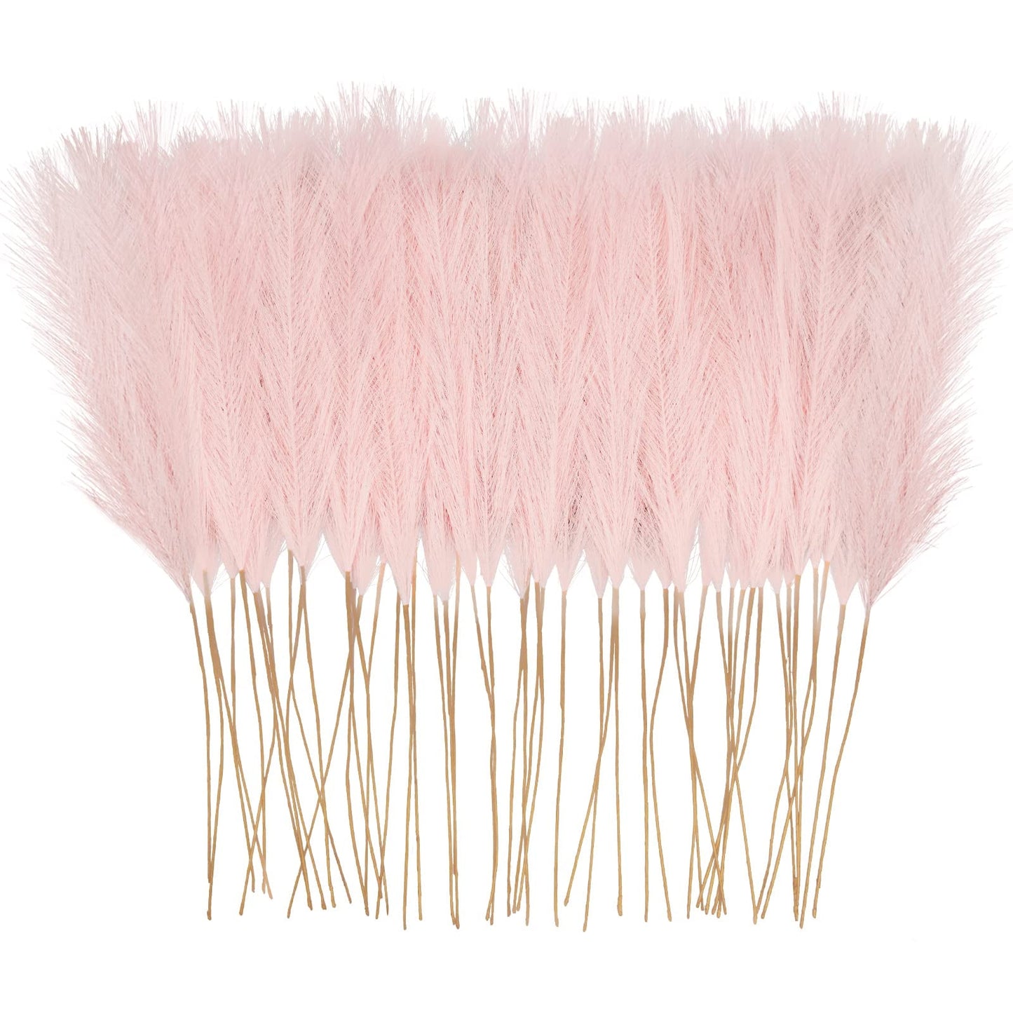 TETOU 50pcs Faux Pampas Grass 21.65" Short Vase Filler Flower Arrangement Home Wedding Boho Decor