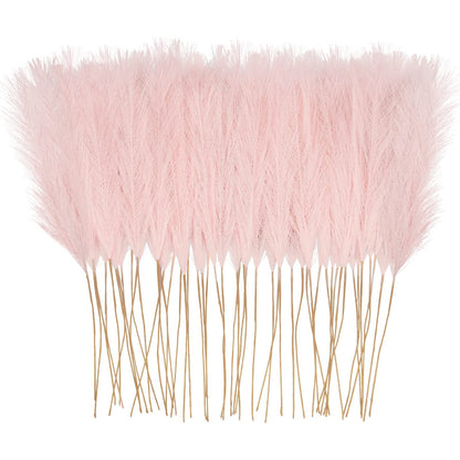 TETOU 50pcs Faux Pampas Grass 21.65" Short Vase Filler Flower Arrangement Home Wedding Boho Decor