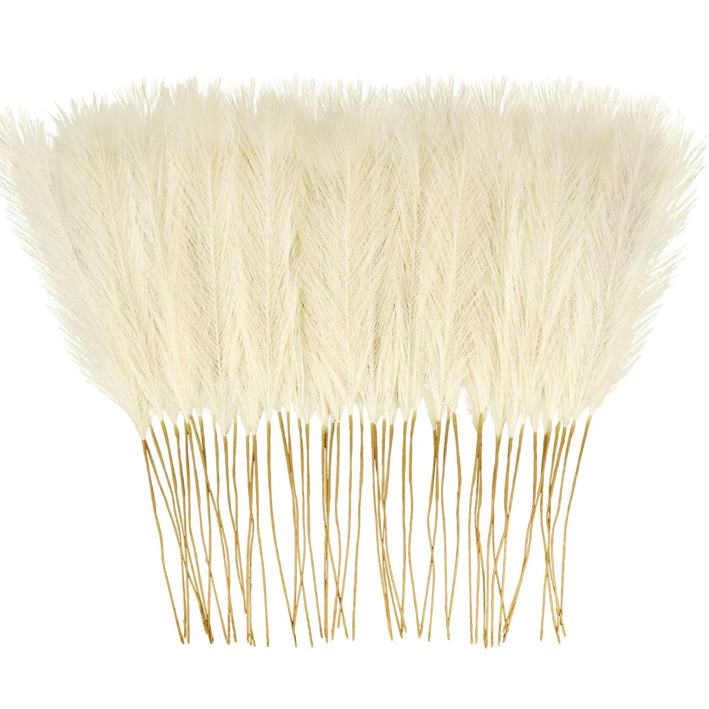 TETOU 50pcs Faux Pampas Grass 21.65" Short Vase Filler Flower Arrangement Home Wedding Boho Decor