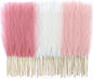 TETOU 50pcs Pampas Grass,17in Artificial Fluffy Vase Filler Flower Arrangement for Home Room Birthday Bathroom Party Wedding Boho Decoration(Blush & Cream & Pink)