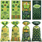 TETOU 50pcs St. Patrick Candy Treat Bags Cellophane Gift Snack Bag with Ties Party Favor Supplies