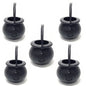 TETOU 3Pcs Mini Candy Cauldron Kettles, Plastic Hallowe'en Candy Bucket Witch's Cauldron Trick or Treat for St. Patrick's Day Hallowe'en Decoration and Kid Birthday Party Favors - Flame, Black, 1L+2S