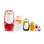 TETOU 6 Layer Christmas Nesting Dolls Wooden Santa Claus Matryoshka Doll Toy for Kids Children Gifts