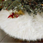 TETOU 60in Christmas Tree Skirt, Faux Fur White Tree Skirt, Soft Plush Tree Skirt for Christmas Decoration Xmas Tree Decor Holiday Gifts Merry Christmas Party