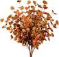 TETOU 6Pcs 26.7" Artificial Fall Eucalyptus Stems, Eucalyptus Leaf Greenery Stems Fake Plants Floral for Vase Filler Home Party Fall Thanksgiving Halloween Indoor Decoration