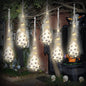 TETOU 6pcs Halloween Hanging Light up Spider Egg Sacs for Outdoor Tree Yard Hanging Spider Decoration (Warm White)
