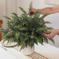 TETOU 6pcs Real Touch Cedar Branches,18" Artificial Christmas Cedar Branch Realistic Fake Pine Picks Faux Greenery Plants Stem for Vase DIY Crafts Garland Wreath Indoor Outdoor Home Decor