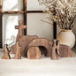 TETOU 7pcs Easter Scene and Cross Decoration, Wooden Easter Resurrection Scene Cross Jesus Tomb Tray Set,Jesus Nativity Scene Decor for Easter Religious Home Office Tabletop Christian Gifts