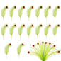 TETOU 16 Pcs Christmas Tree Topper,17'' Red Green Curly Stems Christmas Tree Ornaments for Christmas Tree Home Office Wreath Craft Decorations