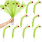 TETOU 8 Pcs Christmas Tree Topper,17'' Red Green Curly Stems Christmas Tree Ornaments for Christmas Tree Home Office Wreath Craft Decorations