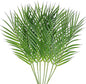 TETOU 8Pcs Artificial Palm Leaves, Stems Greenery Tropical Palm Tree Leaves Plants, Faux Monstera Leaves for Palm Sunday Floral Arrangement Hawaiian Luau Jungle Beach Wedding Party