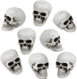 TETOU 8Pcs Halloween Skulls, Realistic Looking Skulls, 1.8*1.8*2.4 Inches Human Skeleton Head Skull for Halloween Bar Home Table Decoration
