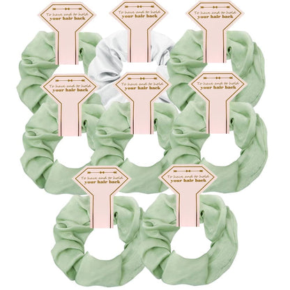TETOU 8pcs Bridesmaid Proposal Satin Hair Ties Hair Scrunchies Bachelorette Party Favors Wedding Bridal Supplies