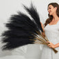TETOU 8pcs Faux Pampas Grass 38"/3.1FT Tall Fake Pampas Floral Large Artificial Natural Pompous Grass Plants for Floor Vase Filler Home Boho Decor - Beige