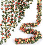 TETOU 6pcs Flower Garlands Artificial Rose Vine Flowers with Leaves 66ft Hanging Roses Vine for Room Wedding Birthday Christmas Wall Decor(Red)