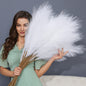 TETOU 8pcs Faux Pampas Grass 38"/3.1FT Tall Fake Pampas Floral Large Artificial Natural Pompous Grass Plants for Floor Vase Filler Home Boho Decor - Beige