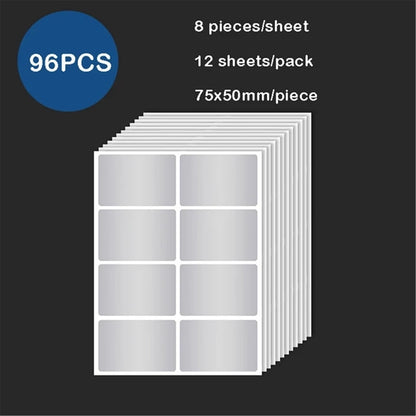 TETOU 96pcs Waterproof Food Labels for Containers Handwrite Removable Multi-Use Labels Jars Label