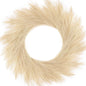 TETOU Artificial Pampas Grass Wreath, 26" Faux Pampas Grass Decor for All Seasons Home Boho Fall Modern Decoration - Beige