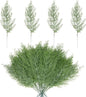 TETOU Artificial Pine Branches, 13.7" Fake Greenery Pine Sprigs, Plastic Greenery Ceder Pine Stemsfor Christmas DIY Garland Wreath Accessories Floral Home Garden Decoration