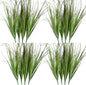 TETOU Artificial Plants, 18.1 inches Artificial Shrubs Wheat Grass Greenery, Fake Tall Grass Artificial Grass Plant for Outdoor Indoor Home Decor