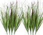 TETOU Artificial Plants, 18.1 inches Artificial Shrubs Wheat Grass Greenery, Fake Tall Grass Artificial Grass Plant for Outdoor Indoor Home Decor