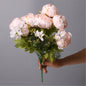 TETOU Artificial Silk Peony Flowers 1 Bouquet for Home Wedding Decoration - Dark Pink