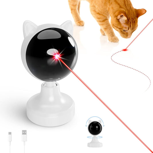 TETOU Automatic Cat Laser Toys, Interactive Laser Cat Toys for Indoor Cats/Kitty/Dogs, USB C Rechargeable Cat Enrichment Toys
